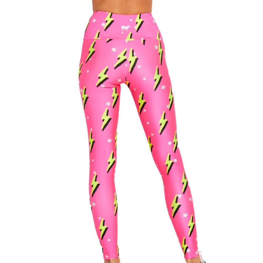 Goldsheep Flex All Day Pink Neon Bolts Legging - Picture 3 of 8